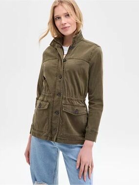 Lucky Brand Olive Green Cargo Utility Jacket